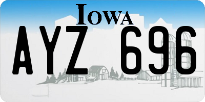 IA license plate AYZ696