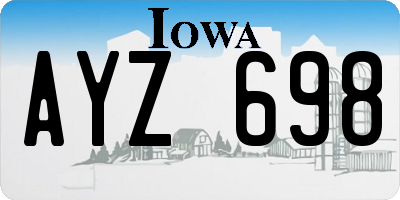 IA license plate AYZ698