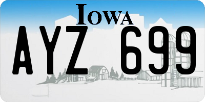 IA license plate AYZ699