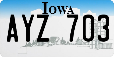 IA license plate AYZ703