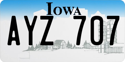 IA license plate AYZ707