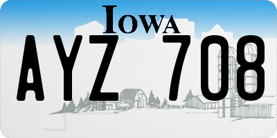 IA license plate AYZ708
