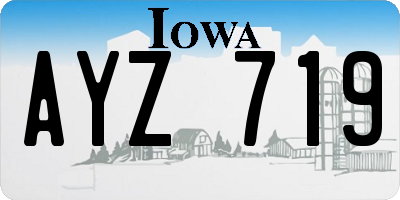IA license plate AYZ719