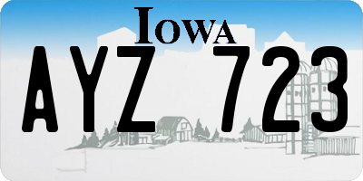 IA license plate AYZ723
