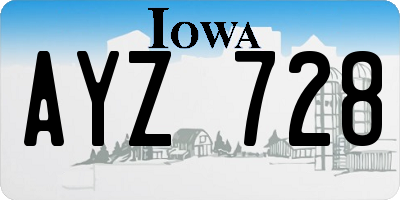 IA license plate AYZ728