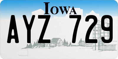 IA license plate AYZ729