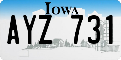 IA license plate AYZ731