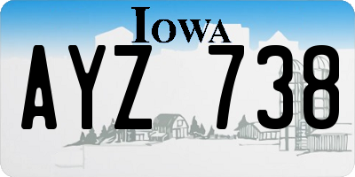IA license plate AYZ738