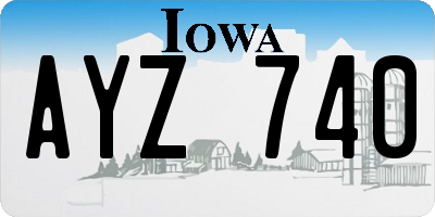 IA license plate AYZ740