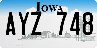 IA license plate AYZ748