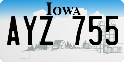 IA license plate AYZ755