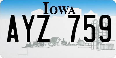 IA license plate AYZ759