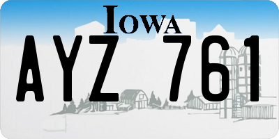 IA license plate AYZ761