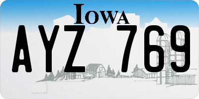 IA license plate AYZ769