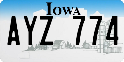 IA license plate AYZ774
