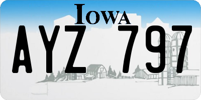 IA license plate AYZ797