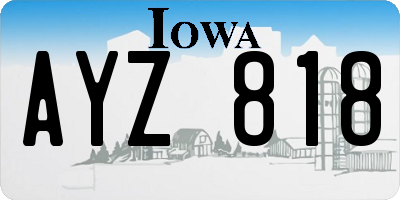 IA license plate AYZ818