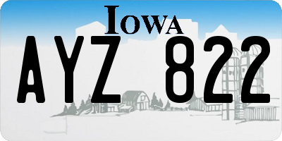 IA license plate AYZ822