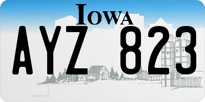 IA license plate AYZ823