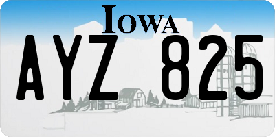 IA license plate AYZ825