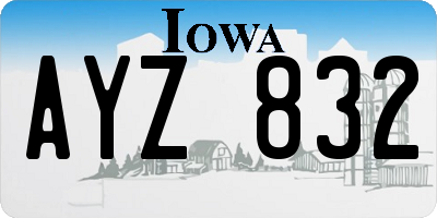 IA license plate AYZ832