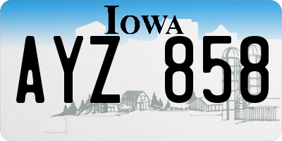 IA license plate AYZ858