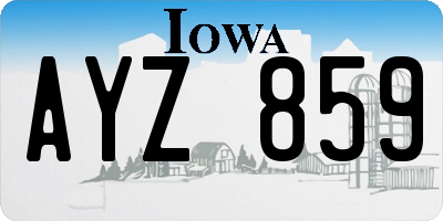 IA license plate AYZ859