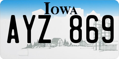 IA license plate AYZ869