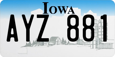 IA license plate AYZ881