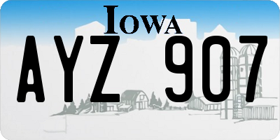 IA license plate AYZ907