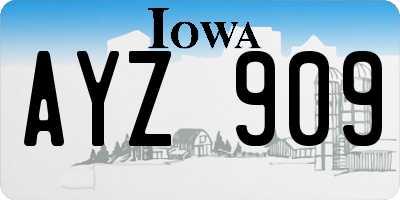 IA license plate AYZ909