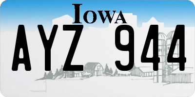 IA license plate AYZ944