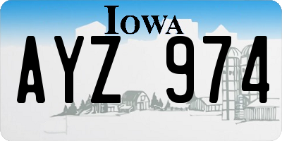 IA license plate AYZ974