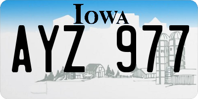 IA license plate AYZ977
