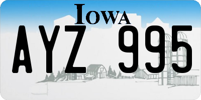 IA license plate AYZ995