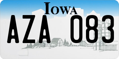IA license plate AZA083
