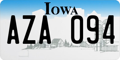 IA license plate AZA094