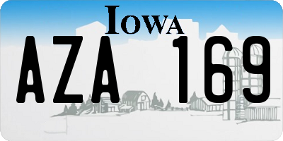 IA license plate AZA169