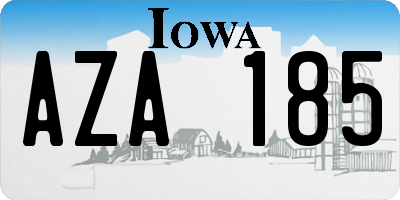 IA license plate AZA185