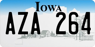 IA license plate AZA264