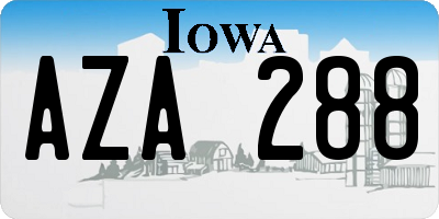 IA license plate AZA288
