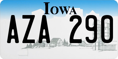 IA license plate AZA290