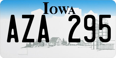 IA license plate AZA295