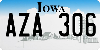 IA license plate AZA306