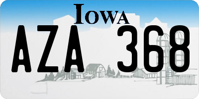 IA license plate AZA368