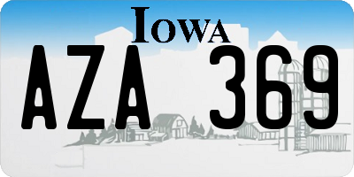 IA license plate AZA369