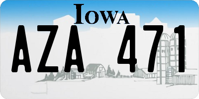 IA license plate AZA471