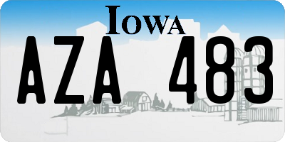IA license plate AZA483