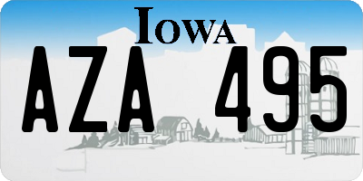 IA license plate AZA495
