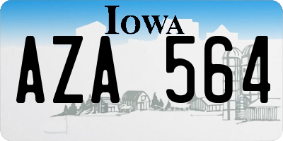 IA license plate AZA564